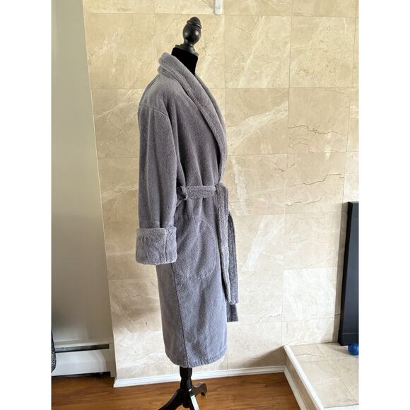 Brooklinen Super-Plush Robe Unisex M Graphite Turkish Cotton - Luxe Guest Room - Picture 6 of 8